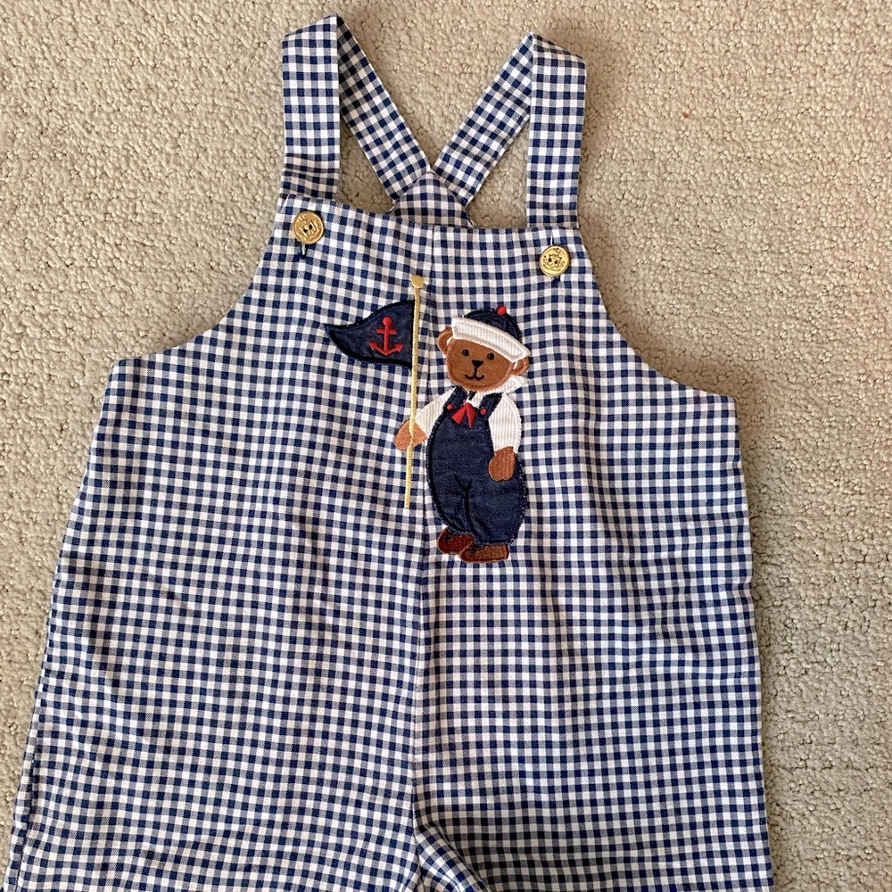 Sailer Bear Gingham Shortall 24M